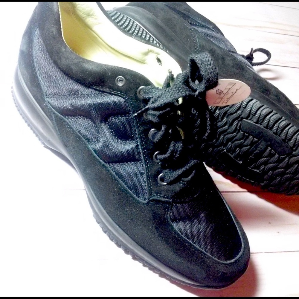 Hogan Interactive Womens Size 8.5 Black Platforms